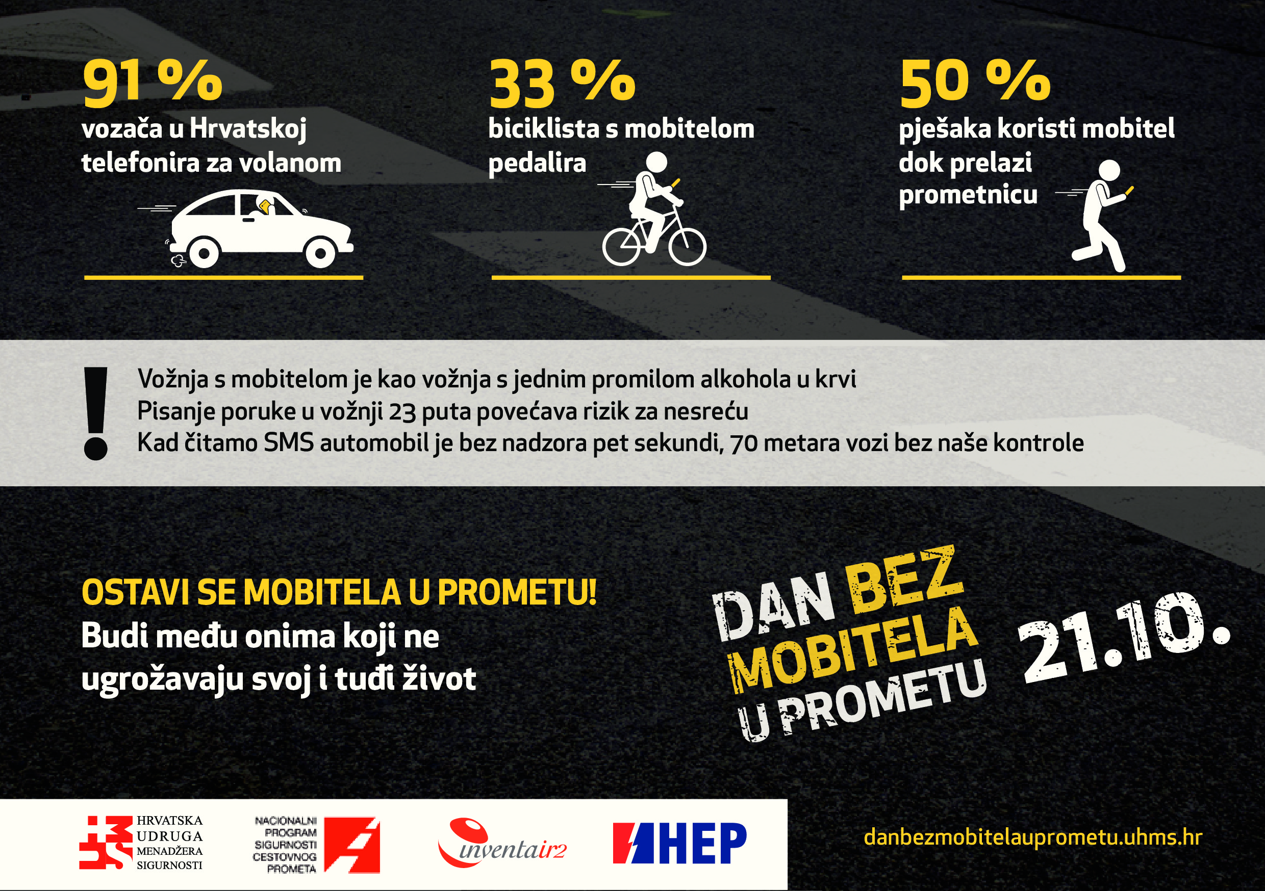 Letak kampanje Dan bez mobitela u prometu