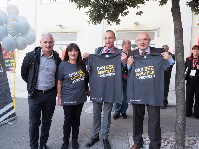 Emil Priskić, Renata Ivanović, Krunoslav Borovec , Alen Ostojić, Dan bez mobitela u prmetu, mobitel, promet, kampanja, parking, 
